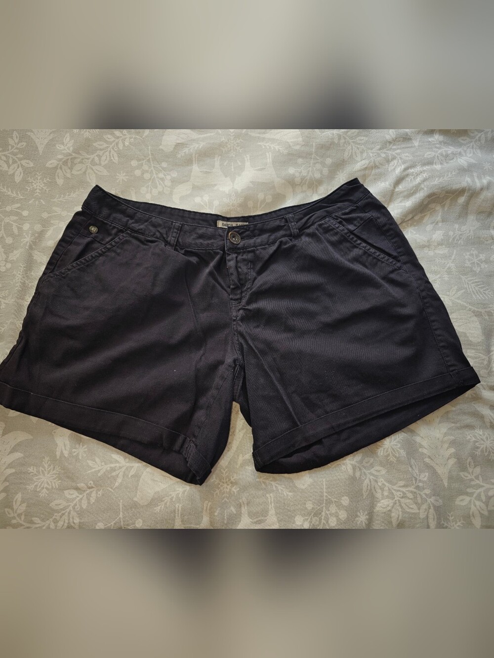 Classic Black Women's Casual Shorts -cotton- Black